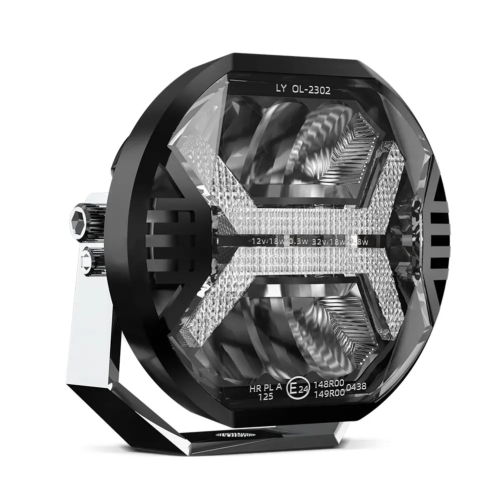 ME-X4DL-White Motoequip X4 - 4 inch driving light with white X DRL